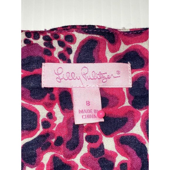 Lilly Pulitzer Women's Pink/Black Charleston Gigi Giraffe Mini Skirt Size 8 934 - Picture 7 of 9